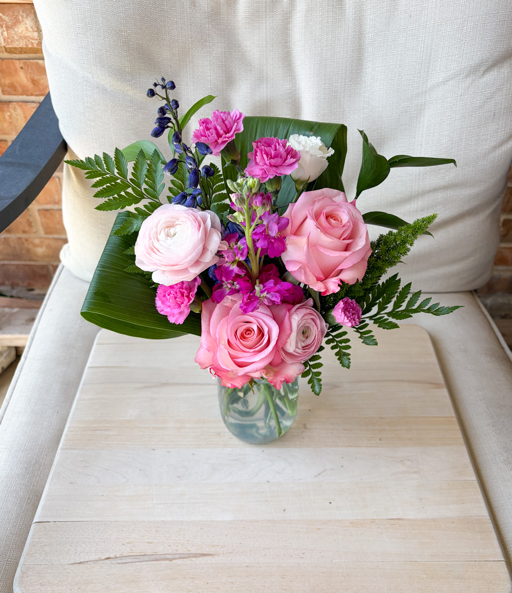 RESERVED Rose and Ranunculus Arrangement