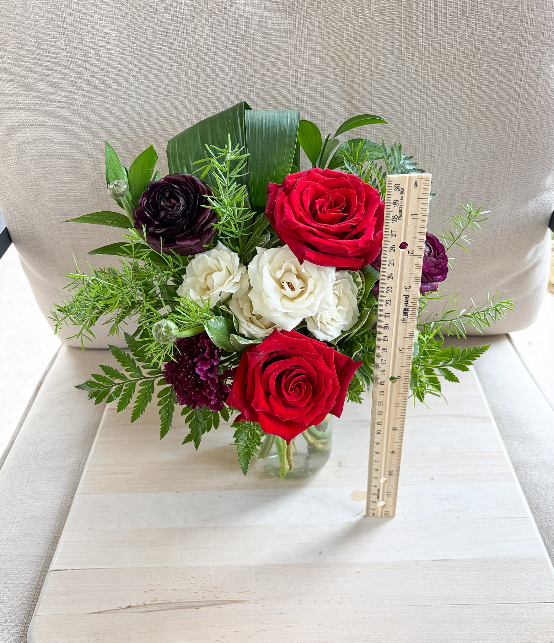 SOLD Red Rose Arrangement - Image 4