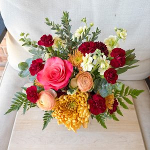 SOLD Fall Arrangement - Rose & Mum